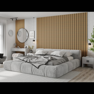 Akustické stěnové lamely Mexen Lam-F Slim 01 280 x 36,5 cm, plsť 9 mm, technická dýha, Classic Oak - S107-280-01-041