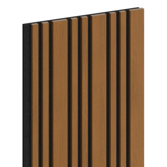 Akustické stěnové lamely Mexen Lam-F Slim 01 280 x 36,5 cm, plsť 9 mm, technická dýha, přírodní dub - S107-280-01-042