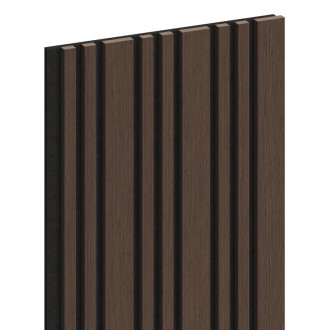 Akustické nástěnné lamely Mexen Lam-F Slim 01 280 x 36,5 cm, plsť 9 mm, technická dýha, dub Mocca - S107-280-01-045