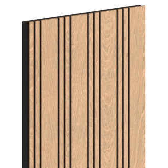 Akustické stěnové lamely Mexen Lam-F Nano 01 280 x 32,4 cm, 9mm plsť, technická dýha, bělený dub - S108-280-01-040