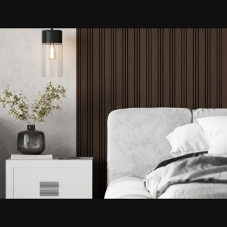 Akustické stěnové lamely Mexen Lam-F Nano 01 280 x 32,4 cm, plsť 9 mm, technická dýha, dub Mocca - S108-280-01-045
