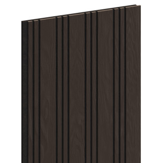 Akustické stěnové lamely Mexen Lam-F Nano 01 280 x 32,4 cm, plsť 9 mm, technická dýha, Černý dub - S108-280-01-046