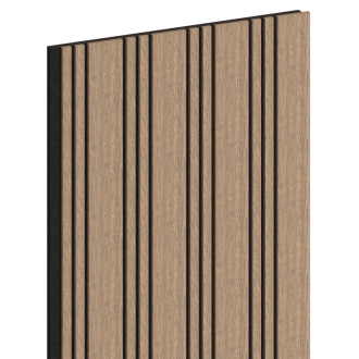 Akustické stěnové lamely Mexen Lam-F Nano 01 280 x 32,4 cm, plsť 9 mm, technická dýha, světlý ořech - S108-280-01-047