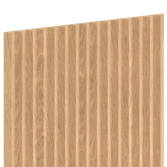 Mexen Ovalo 01 drážkované flexibilní nástěnné lamely 280 x 36 cm, technická dýha, bělený dub - S130-280-01-040