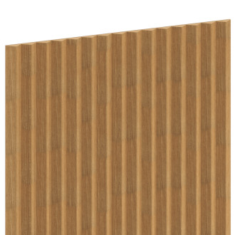 Mexen Ovalo 01 drážkované flexibilní nástěnné lamely 280 x 36 cm, technická dýha, klasický dub - S130-280-01-041