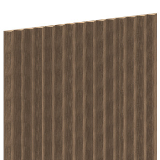 Mexen Ovalo 01 drážkované flexibilní nástěnné lamely 280 x 36 cm, technická dýha, tmavý ořech - S130-280-01-044