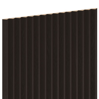 Mexen Ovalo 01 drážkované flexibilní nástěnné lamely 280 x 36 cm, technická dýha, Černý dub - S130-280-01-046