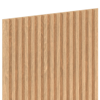 Mexen Ovalo 02 drážkované flexibilní nástěnné lamely 280 x 36 cm, technická dýha, bělený dub - S130-280-02-040
