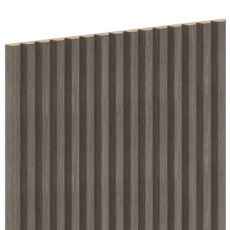Mexen Ovalo 02 drážkované flexibilní nástěnné lamely 280 x 36 cm, technická dýha, šedý dub - S130-280-02-043