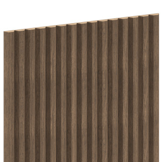 Mexen Ovalo 02 drážkované flexibilní nástěnné lamely 280 x 36 cm, technická dýha, tmavý ořech - S130-280-02-044