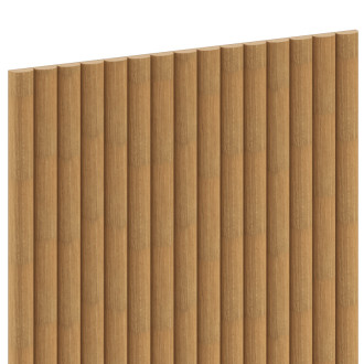 Mexen Ovalo 03 drážkované flexibilní nástěnné lamely 280 x 36 cm, technická dýha, klasický dub - S130-280-03-041