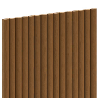 Mexen Ovalo 03 drážkované flexibilní nástěnné lamely 280 x 36 cm, technická dýha, přírodní dub - S130-280-03-042