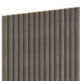 Mexen Ovalo 03 drážkované flexibilní nástěnné lamely 280 x 36 cm, technická dýha, šedý dub - S130-280-03-043