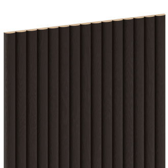Mexen Ovalo 03 drážkované flexibilní nástěnné lamely 280 x 36 cm, technická dýha, Černý dub - S130-280-03-046