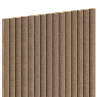 Mexen Ovalo 03 drážkované flexibilní nástěnné lamely 280 x 36 cm, technická dýha, světlý ořech - S130-280-03-047