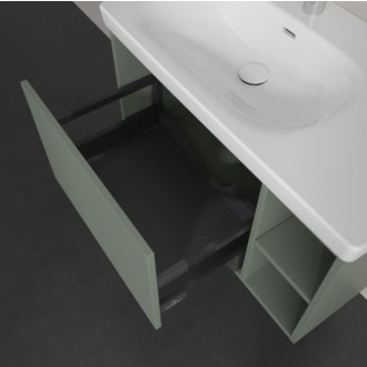 Koupelnová skříňka bez umyvadla Villeroy & Boch Skyla 77,2x43,6x43,9 cm jemně zelená mat C78800AF