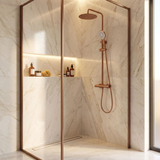 Sprchová sada s termostatem REA Drop Brush Copper