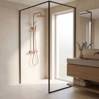 Sprchová sada s termostatem REA Drop Brush Copper