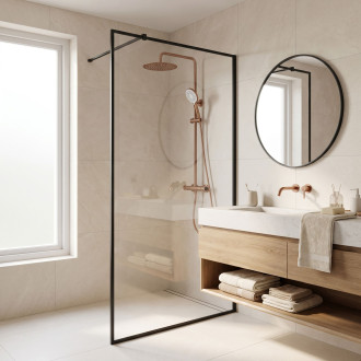 Sprchová sada s termostatem REA Drop Brush Copper