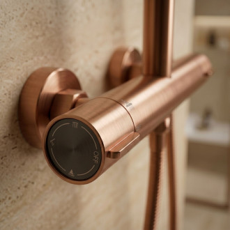 Sprchová sada s termostatem REA Drop Brush Copper