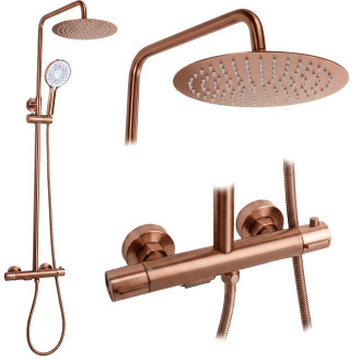 Sprchová sada s termostatem REA Drop Brush Copper