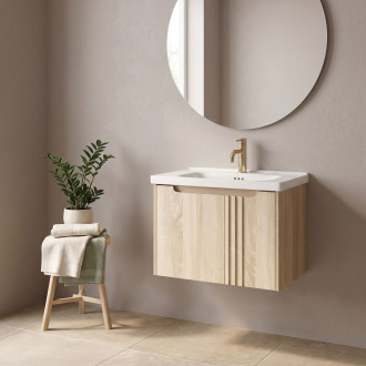 Koupelnová skříňka s umyvadlem Rea Rivo DB86-60L-3 Light 60cm