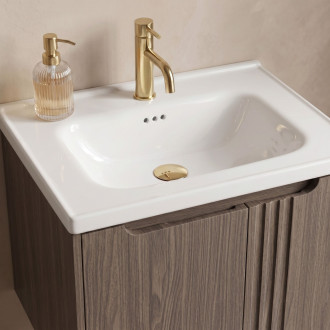 Koupelnová skříňka s umyvadlem Rea Rivo DB86-60L-1 Dark 60cm