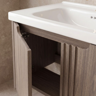 Koupelnová skříňka s umyvadlem Rea Rivo DB86-60L-1 Dark 60cm