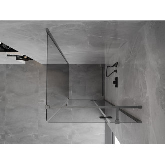Mexen Mist-H T kabina prysznicowa uchylna prawa 85 x 85 cm, transparent, gun gray szczotkowany - 8A5T-085-085-66-00-P