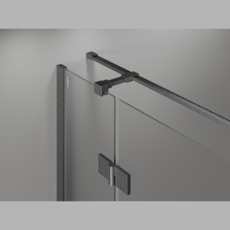 Mexen Mist-H T kabina prysznicowa uchylna prawa 110 x 95 cm, transparent, gun gray szczotkowany - 8A5T-110-095-66-00-P