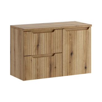 Comad SET-NOCE B OAK S 90CM LB Koupelnová sestava 90 cm se skříňkou s košem na prádlo