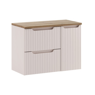 Comad SET-NOC B OAK 80CM LC Koupelnová sestava 80 cm s deskou a cargo skříňkou