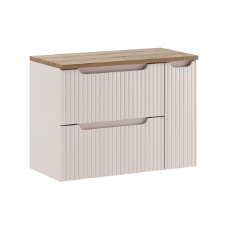 Comad SET-NOC B OAK 80CM S LC Koupelnová sestava 80 cm s deskou a cargo skříňkou