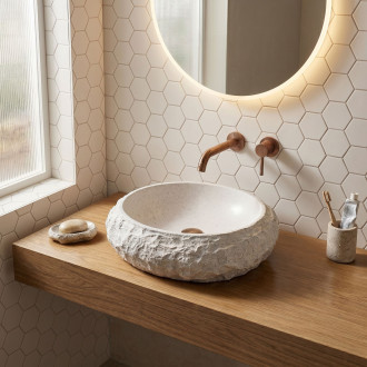 Rea Umyvadlo na desku Mika Light Grey REA-U3223