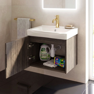 Koupelnová skříňka s umyvadlem Rea DB85-50-1 Orio Dark 50cm
