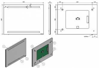 NEŽÁRKA obdélníkové zrcadlo s LED osvětlením V 600 × Š 1000 mm ZRNEZA6010