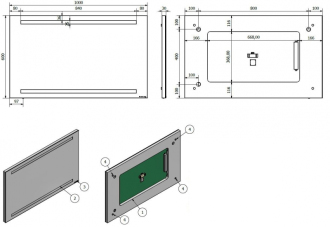 NEŽÁRKA obdélníkové zrcadlo s LED osvětlením V 600 × Š 1000 mm ZRNEZA6010