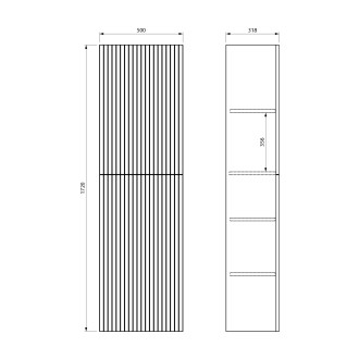 NELIO STRIP skříňka 50x172x32cm, 2x dvířka, levá/pravá, carina