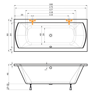 Vana FENIX 180x80 bílá V112180N04T07001