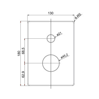Mereo Kryt hranatý pro podomítkovou baterii s přepínačem, 130x180mm M-CB415HS