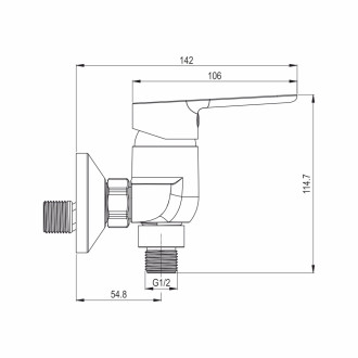 Mereo Zuna sprchová baterie nástěnná 100 mm bez příslušenství CB601A03Z