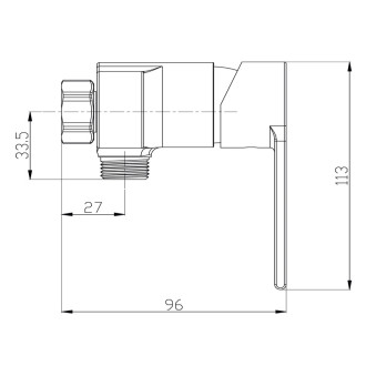 Mereo Dita sprchová baterie nástěnná 150 mm, bez příslušenství CBE60103D