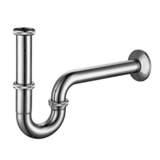 Mereo Umyvadlový sifon kulatý U, 5/4" x průměr 32 mm, celokovový, chromovaný CH14