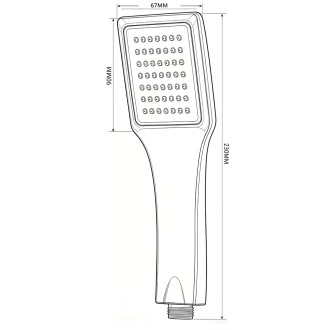 Mereo Ruční sprcha jednopolohová pro CBQ60101SP plast/chrom CB465SQ