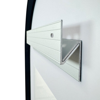 Zrcadlo hranaté 600x800 mm, LED osvětlení, černý rám CN171