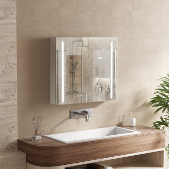 Mereo Siena, koupelnová galerka 80 cm, zrcadlová skříňka, stříbrná