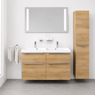 Mereo Mailo, koupelnová skříňka 120 cm, dub Riviera, elox AL madlo