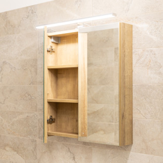 Aira, koupelnová skříňka, galerka, dub Halifax, 2 dvířka, 800x700x140 mm CN717GH