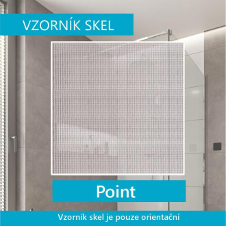 Mereo Lima sprchový kout, 80x100x190 cm, pivotové dveře a pevný díl, sklo Point CK87982K