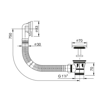 Mereo Vanový automat clic-clac, kov /kov PR6011C
